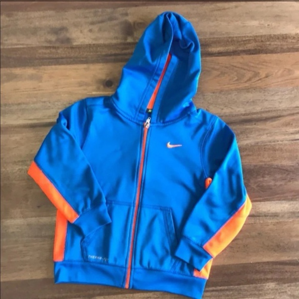 Nike Kids Blue and Orange Hoodie